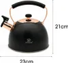Czajnik 2.5L Stalowy Nierdzewny Czarny Matowy z Gwizdkiem Podgląd zdjęcia produktu 6