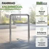 Fahrradanlehnbügel 118 x 78 cm Edelstahl Ø 60 mm Typ U Produktbild-Vorschau 2
