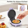 YASHE Mini-Waffeleisen ABW59C, 550 W, 10 cm, Antihaft, Produktbild-Vorschau 3