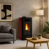 Piec na pelety Anita 11,6 kW Sannover w kolorze bordowym Podgląd zdjęcia produktu 2