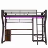 Łóżko piętrowe Flieks, metalowe, 90 x 200 cm, z biurkiem i Podgląd zdjęcia produktu 11