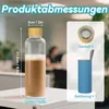 TWOLIIN sklenená fľaša na pitie 550 ml – fľaša na vodu z Náhľad obrázku produktu 2