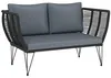 Gartensofa mit Kissen 2-Sitzer Sofa Outdoor Balkon Sofa Produktbild-Vorschau 1