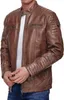 Tazzio Herren Jacke Lederjacke Biker Echtleder 19709 Braun Produktbild-Vorschau 2