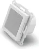 A white in-wall DAB+ radio with a perforated speaker grille, shown at an angle against a white background. Produktbild-Vorschau
