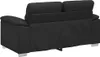Rear view of a black two-seater sofa. Voir les images du produit