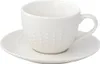 6er Set Tassen mit Untertasse DROPS WHITE mit Punktrelief Produktbild-Vorschau 6