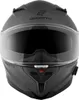 A front view of a dark gray motorcycle helmet with a clear visor. Anteprima dell’immagine prodotto