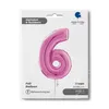 Riesenzahl Folienballon 26"/66cm | Pink Zahl: 6 Produktbild-Vorschau 2
