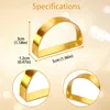 Serviettenringe Gold Metall Serviettenringe Set - 12Pack Produktbild-Vorschau 4