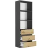 Framire Bücherregal Büroregal mit 3 Schubladen und 3 Produktbild-Vorschau 2