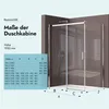 doporro Eckdusche 75x140x195cm chrom Duschkabine Produktbild-Vorschau 2