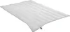 A white quilted comforter is laid out flat on a white background. Produktbild-Vorschau