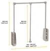 Emuca Closet Hang 830-1150 Mm Appendiabiti pieghevole Anteprima dell’immagine prodotto 8