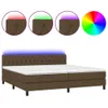 Boxspringbett mit Matratze & LED Dunkelbraun 200x200 cm Produktbild-Vorschau 1