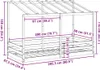 vidaXL Dětská postýlka se stříškou bílá 80x200 cm z Náhled obrázku produktu 8