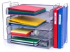Portadocumenti Relaxdays, metallo, formato A4, 4 scomparti, Anteprima dell’immagine prodotto 1