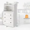 COSTWAY Kommode mit 3 Schubladen & Ablageflächen, Produktbild-Vorschau 7