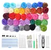 40 Farben Filzwolle Set mit Filzwolle Werkzeug, Nadelfilz Produktbild-Vorschau 1