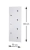 HAKU Wandgarderobe chrom, weiß - MDF, Metall, B/H/T: Produktbild-Vorschau 5