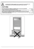 Instructional image showing a warning about child safety with cords and a crib near a window. Produktbild-Vorschau