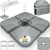 tillvex® Pied de parasol Gris 60 litres / 80 kg - 4 pièces Voir les images du produit 1