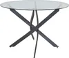 4-Fuß-Esstisch mit Ø110 cm Glasplatte Produktbild-Vorschau 2