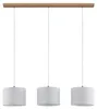 Lindby Hängeleuchte Imarin, 3-flg., weiß, Textil, 100cm Produktbild-Vorschau 1