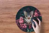 MuchoWow® Mauspad Mousepad Katze - Blumen - Tiere - Produktbild-Vorschau 3