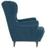 vidaXL Sessel Blau Samt Produktbild-Vorschau 5