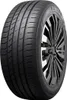 A close-up studio shot of a single car tire mounted on a wheel. Produktbild-Vorschau
