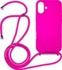 Handyhülle Pink mit Handykette für Iphone 16 Silikon Produktbild-Vorschau 1