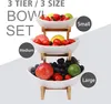 3 Stöckig Obst Etagere Obstkorb Holz Obstschale Modern Produktbild-Vorschau 5