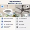 30W Deckenventilator mit Beleuchtung und Fernbedienung, Produktbild-Vorschau 3