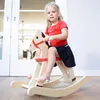 Klasický dřevěný houpací kůň Dětský houpací kůň Dřevěná Náhled obrázku produktu 2