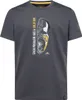 Graues T-Shirt von La Sportiva mit Aufdruck eines Kletterschuhs und dem Text "EACH PROBLEM HAS A SOLUTION". Produktbild-Vorschau