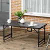 Outsunny Gartentisch, Höhenverstellbarer Klapptisch für 4 Produktbild-Vorschau 2