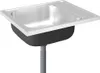 vidaXL Spüle mit Abtropffläche Set Silbern 600x500x155 mm Produktbild-Vorschau 1
