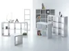 Raumteiler - Weiß - 41 x 147 cm - mit 4 Fächern Produktbild-Vorschau 2
