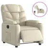 vidaXL Fauteuil relax électrique Crème similicuir Voir les images du produit 1
