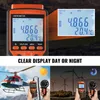 Collage showing an anemometer in different scenarios: close-up of the device, being used near a helicopter, and near wind turbines. Voir les images du produit