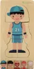Drevené vrstvené puzzle montessori bodybuilding boy Náhľad obrázku produktu 11