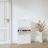 vidaXL Szafka na buty biała 59x17x108 cm Materiał Podgląd zdjęcia produktu 2