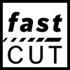 The image contains the words "fast" and "CUT" separated by a dashed line, all within a black border. Voir les images du produit