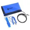A blue anti-static mat with a black border and a coiled black cable with a clip, along with a blue wrist strap, are laid out on a white background. Náhľad obrázku produktu