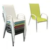 Lot de 6 chaises MARBELLA en textilène vert - aluminium Voir les images du produit 3