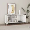 TV skrinka 'Kotka' s 2 dvierkami kov 113 x 40 x 58 cm Biela Náhľad obrázku produktu 3