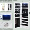 Zrcadlová šperkovnice COSTWAY se 6 LED světly a 2 zásuvkami Náhled obrázku produktu 4