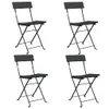 vidaXL Bistrostühle 4 Stk. Klappbar Schwarz Poly Rattan und Produktbild-Vorschau 3