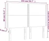 Kopfteile 4 Stk. Blau 72x5x78/88 cm Stoff Produktbild-Vorschau 8